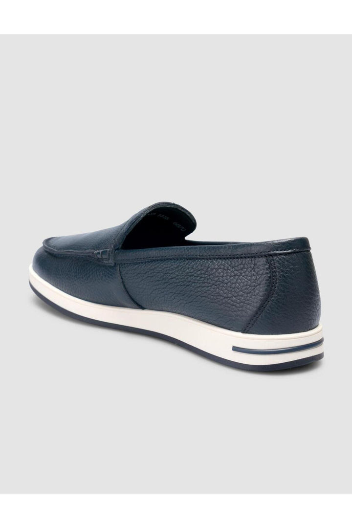 Cabani Shoes %100 Cuir Véritable Mocassins Pour Hommes Bleu marine - Bleu marine