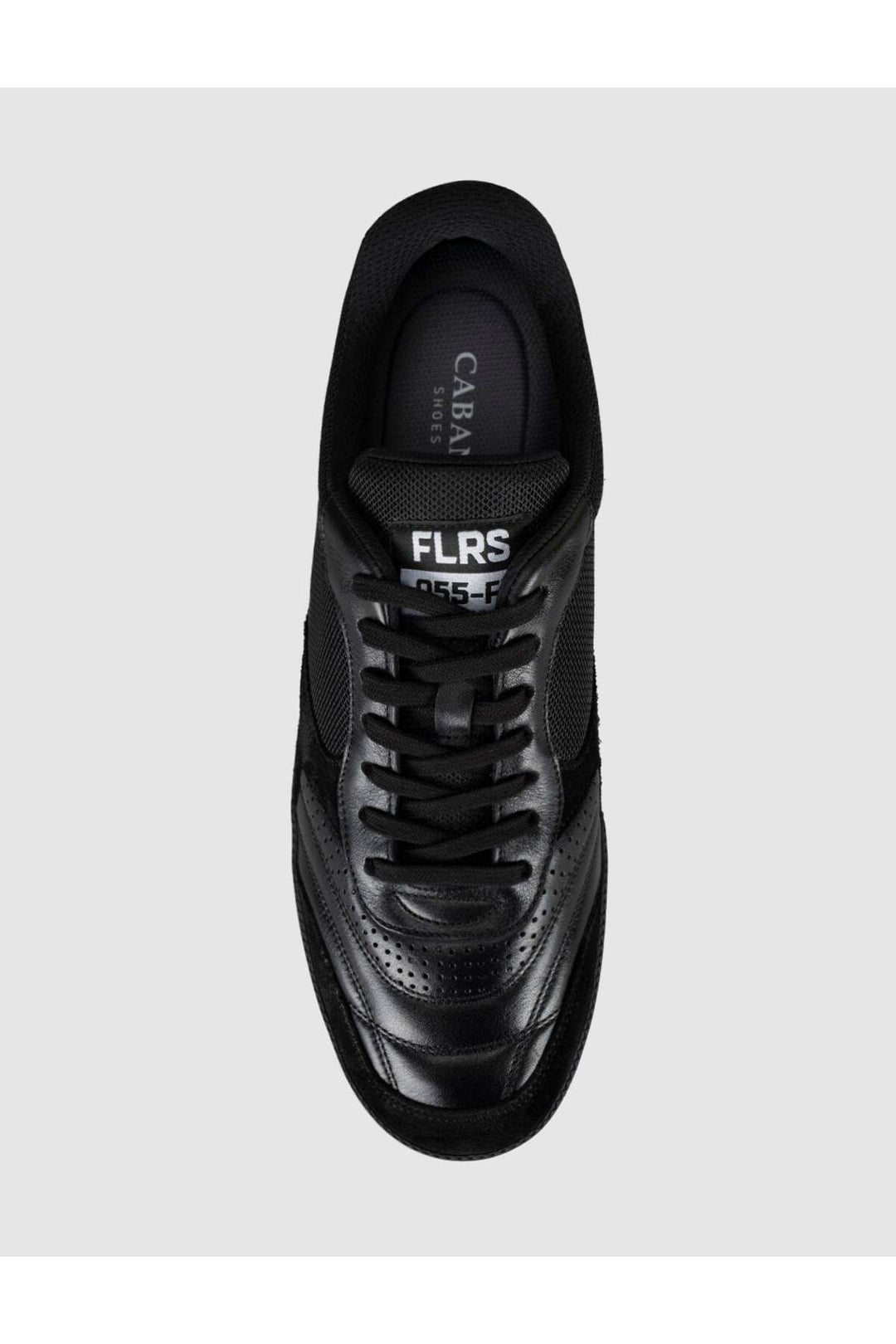 Cabani Shoes Baskets pour hommes en cuir véritable noir - Multicolore