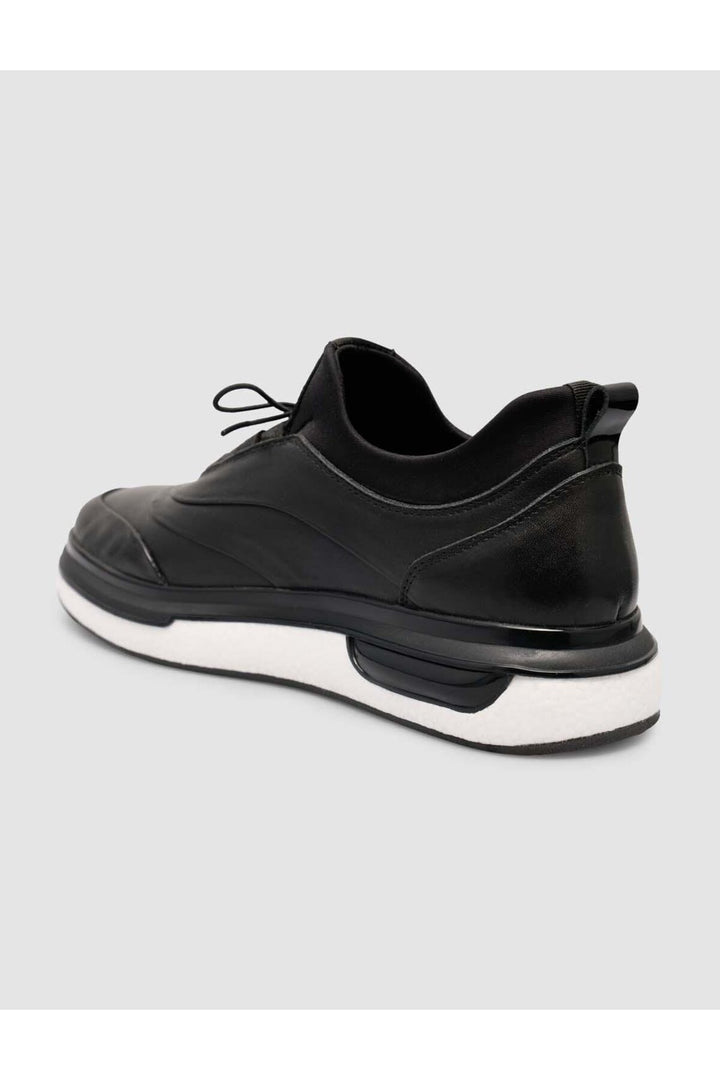 Cabani Shoes %100 Cuir véritable Noir Baskets quotidiennes pour homme - Noir