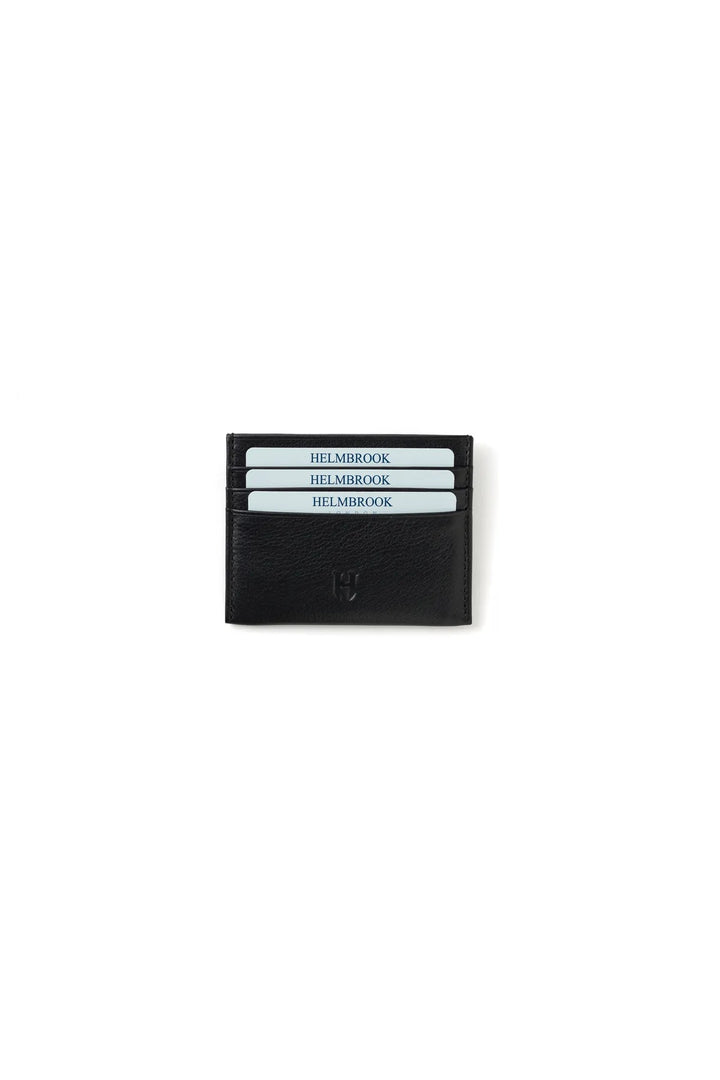 Helmbrook Hommes - Porte-cartes en cuir véritable - Design mince - Protégé par RFID - Barry - Noir