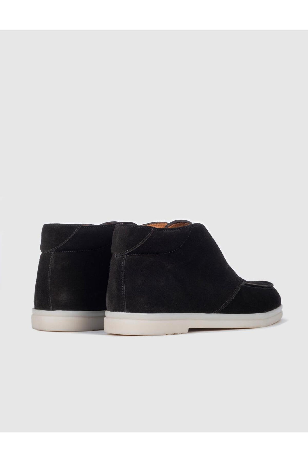 Cabani Shoes Bottines quotidiennes pour hommes en cuir véritable suédé noir - Multicolore