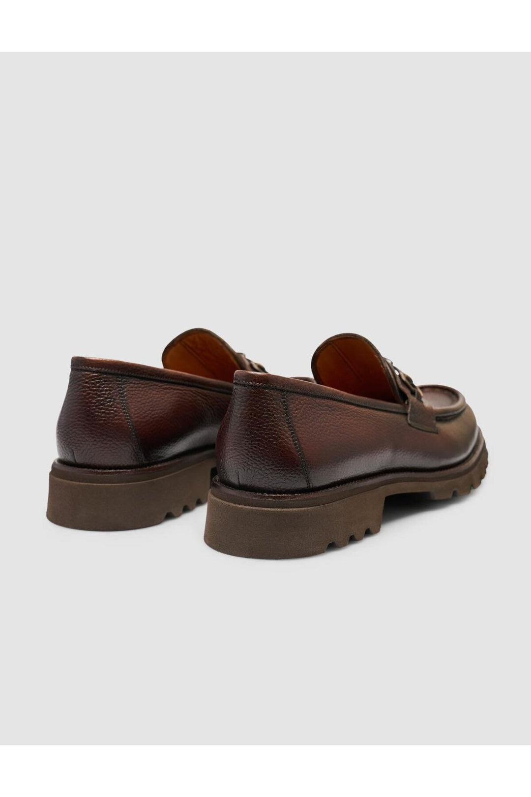 Cabani Shoes Chaussures de ville pour hommes en cuir véritable marron avec boucle à 100%. - Marron