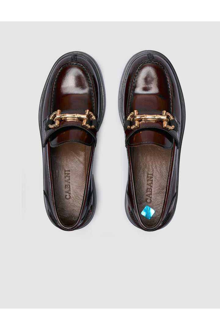 Cabani Shoes %100 Cuir véritable Chaussures de ville pour femmes Bordeaux - Bordeaux