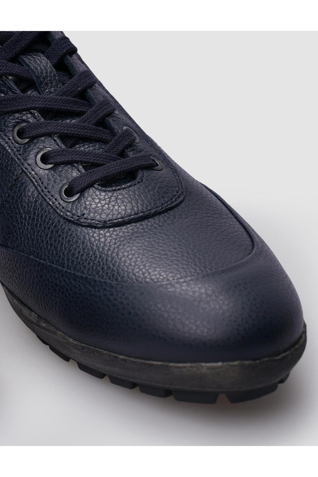 Cabani Shoes Chaussures décontractées pour hommes en cuir véritable 100% bleu marine à lacets - Bleu marine