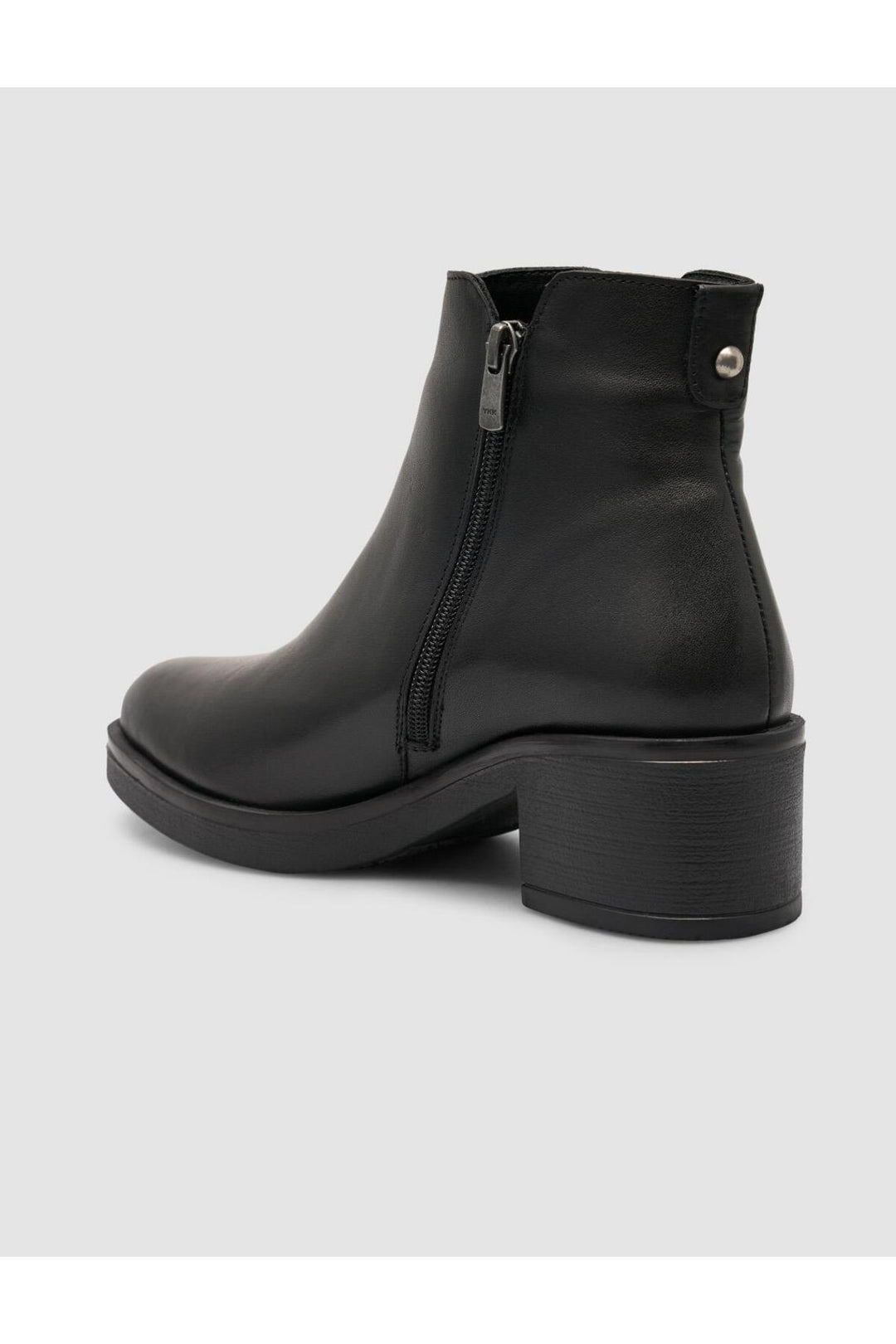 Cabani Shoes Bottines à talons pour femmes en cuir véritable noir avec clous à 100%. - Multicolore