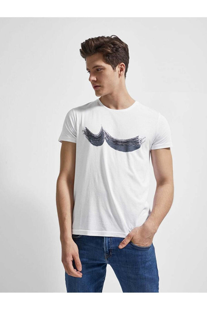 LTB T-shirt à Manches Courtes Col Roulé pour Homme Sawahı 1225845446089 - Blanc