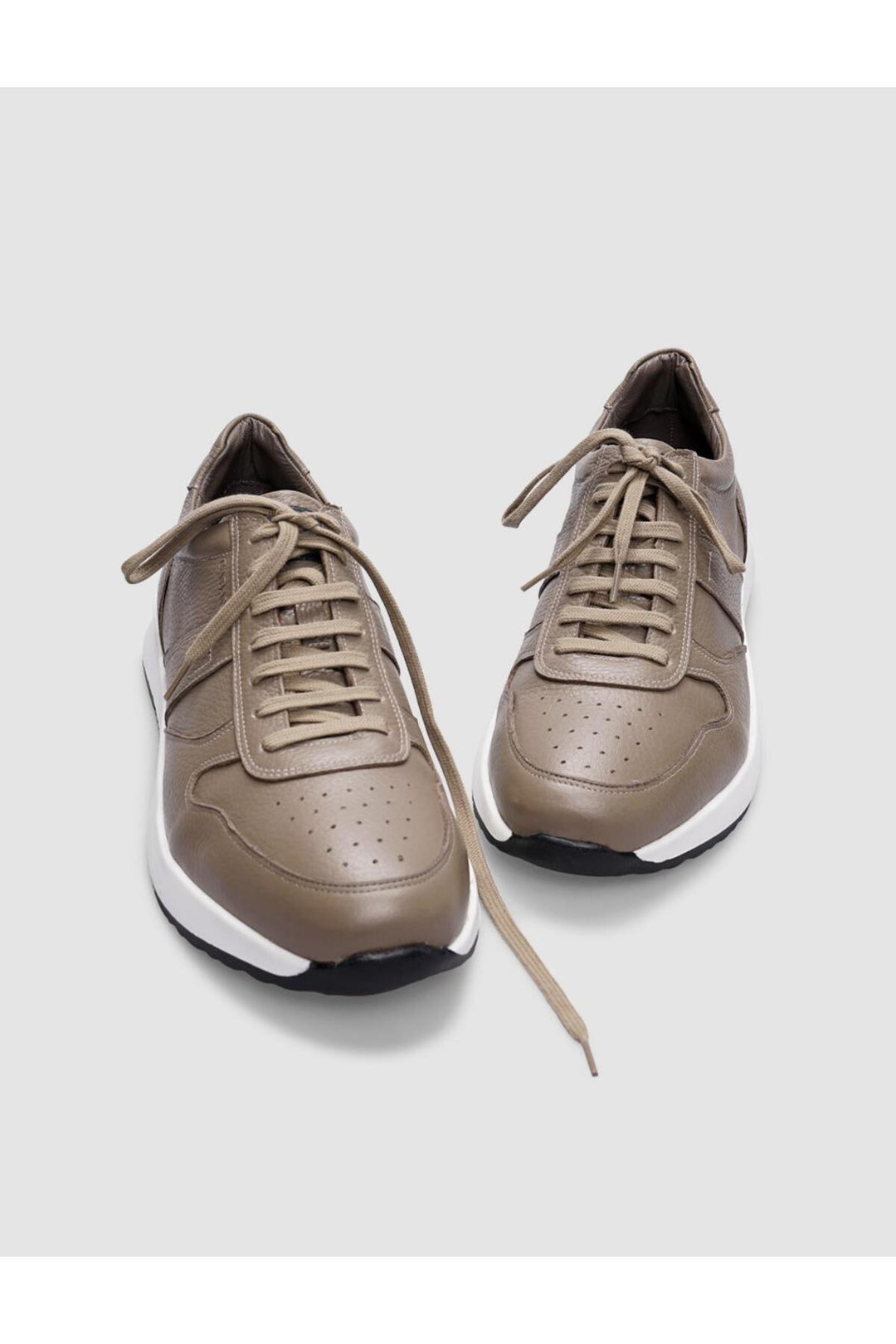Cabani Shoes Chaussures de sport pour hommes en cuir véritable, avec lacets, en vison. - Vison