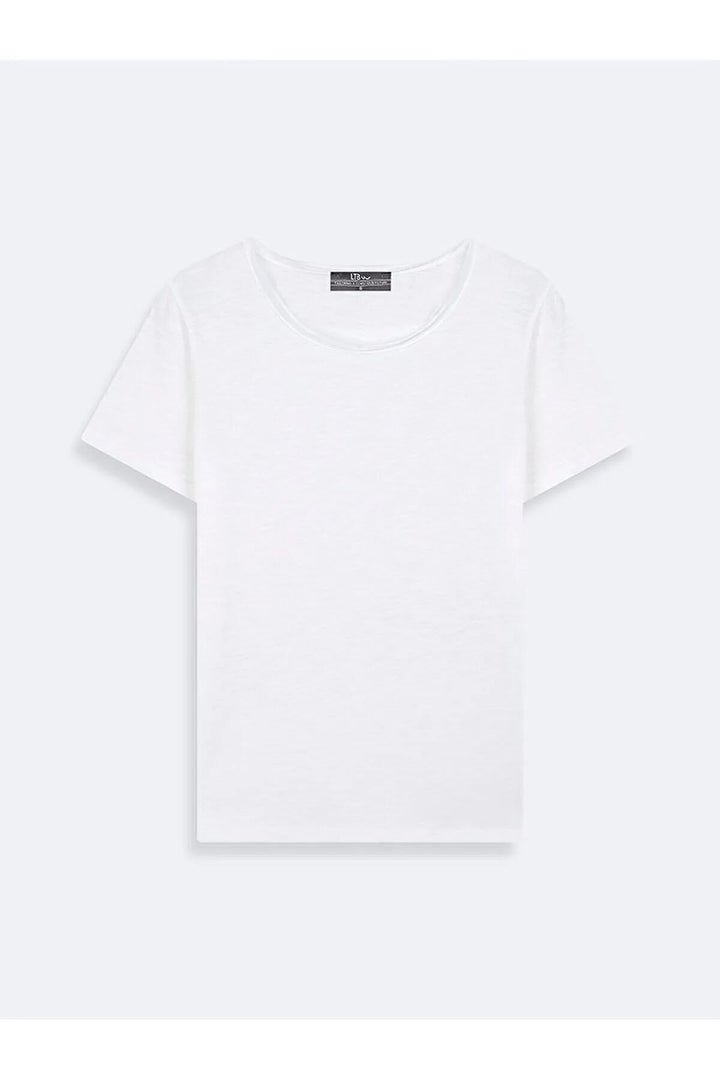 LTB T-shirt blanc à manches courtes sous pression HOBESA 1225801286089100 pour femme