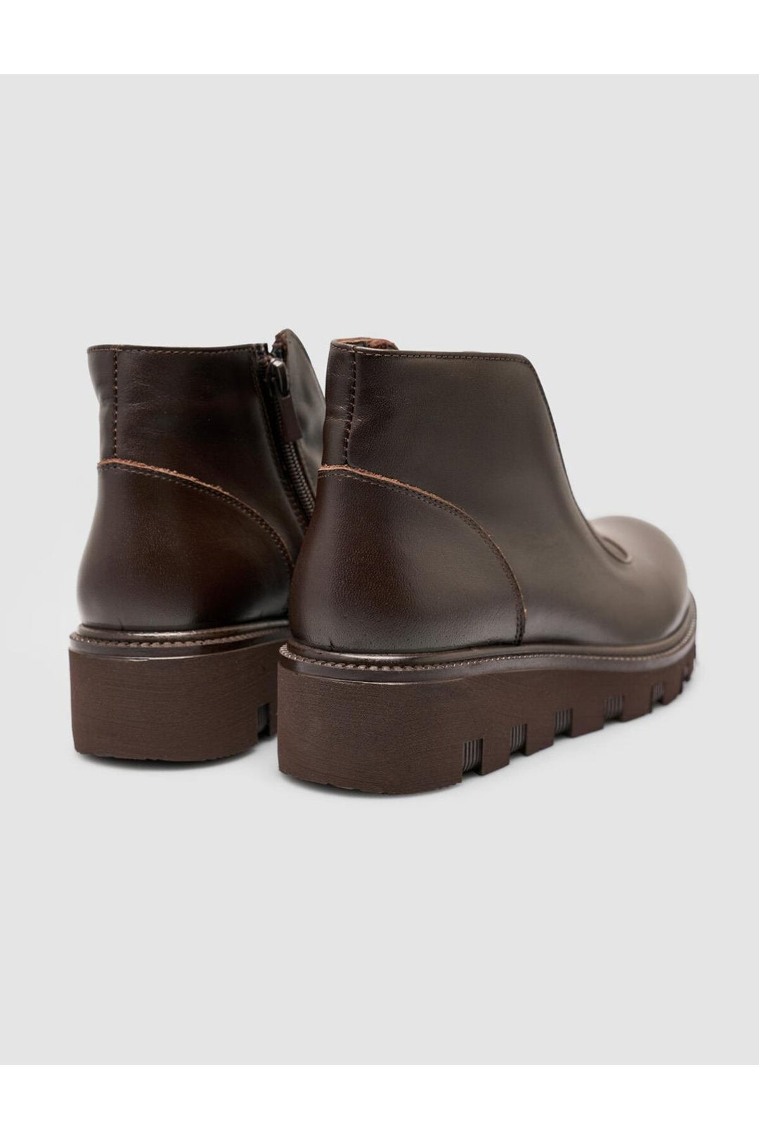 Cabani Shoes Bottines pour femmes en cuir véritable marron avec pierres. - Multicolore
