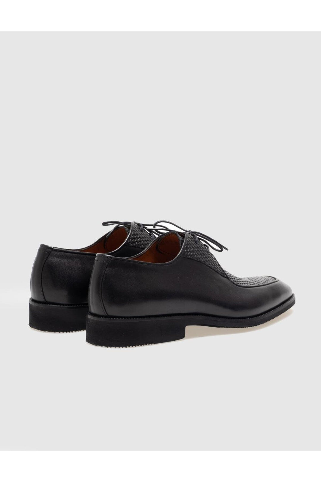 Cabani Shoes Chaussures classiques pour hommes en cuir véritable noires à lacets - Noir