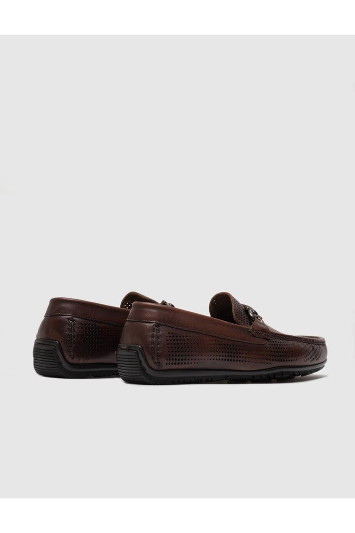 Cabani Shoes %100 Cuir véritable Mocassins pour hommes marron - Marron