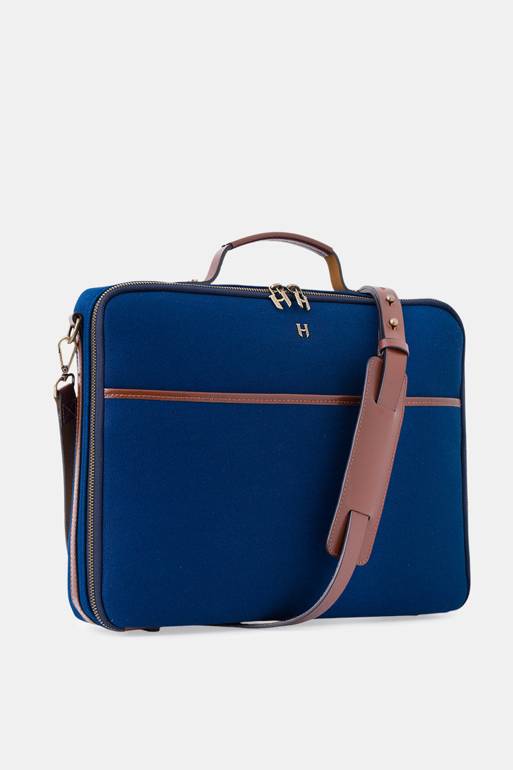 Helmbrook Sac pour ordinateur portable Boris en cuir véritable 15,6"à compartiment unique pour homme