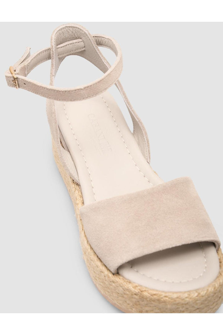 Cabani Shoes %100 Cuir véritable Sandale en suède pour femme - Pierre