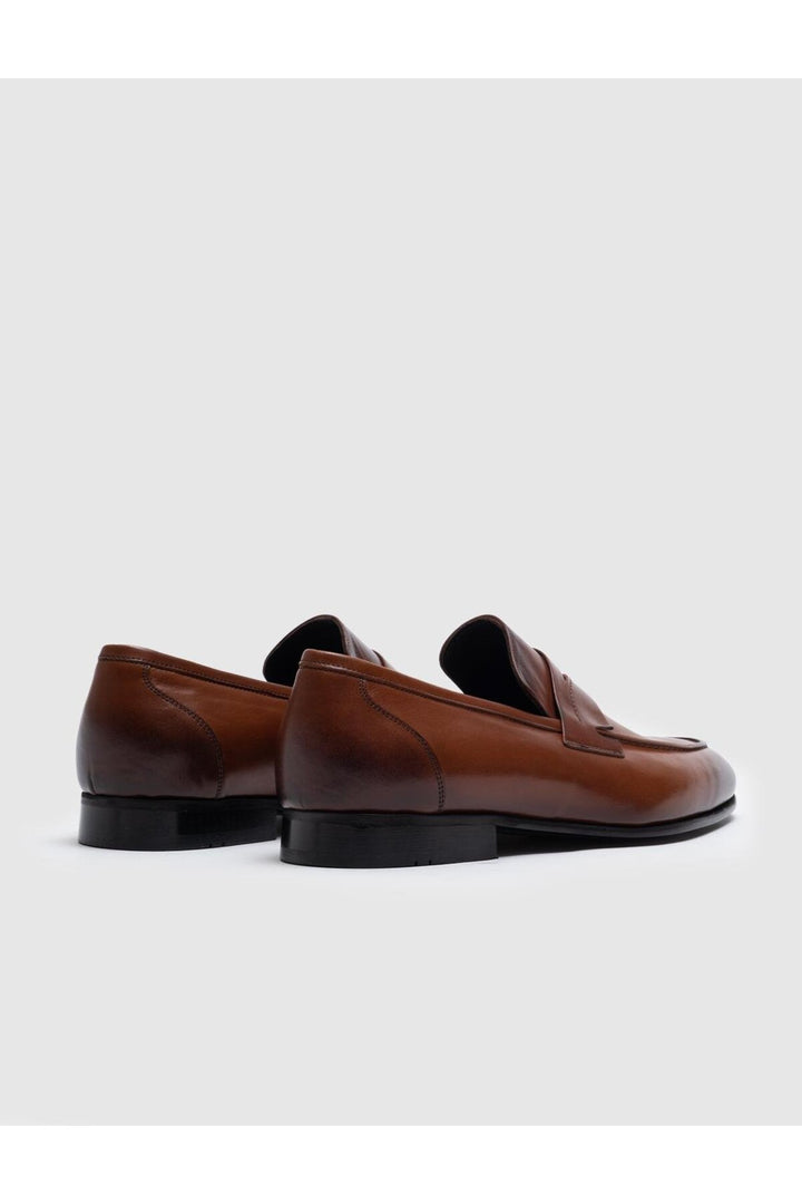 Cabani Shoes Chaussures classiques pour hommes en cuir véritable avec ceinture marron. - Multicolore