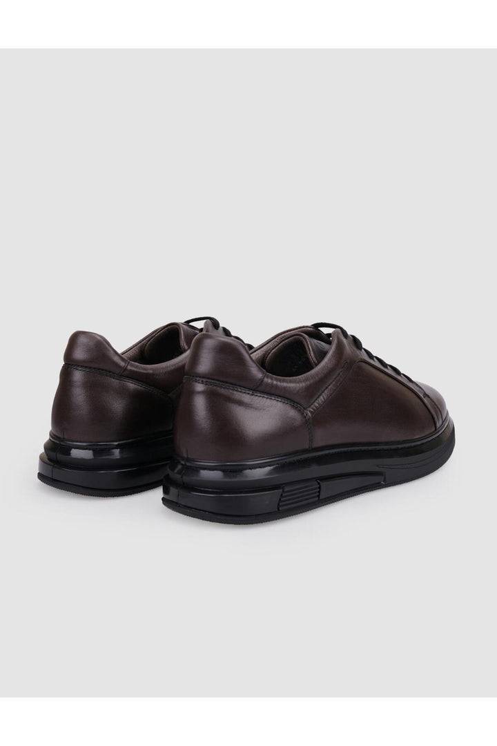 Cabani Shoes %100 Cuir Véritable Chaussures de Sport pour Hommes à Lacets Marron - Marron