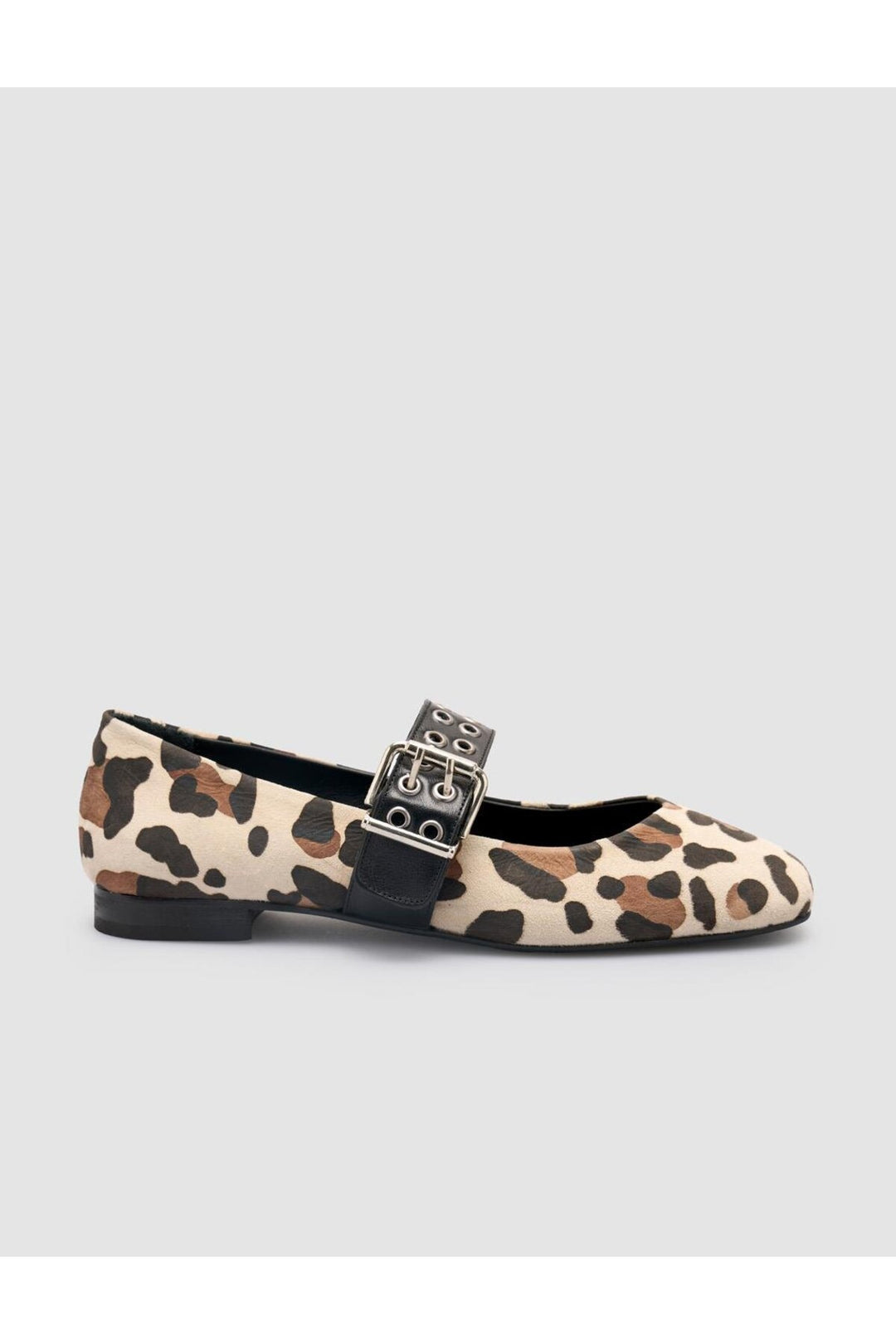 Cabani Shoes %100 Cuir véritable Ballerines léopard beige pour femmes - Beige