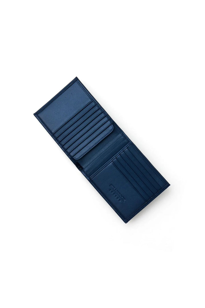 helmbrook Portefeuille en cuir véritable pour homme Design personnalisé Protégé RFID Tanner Bleu marine