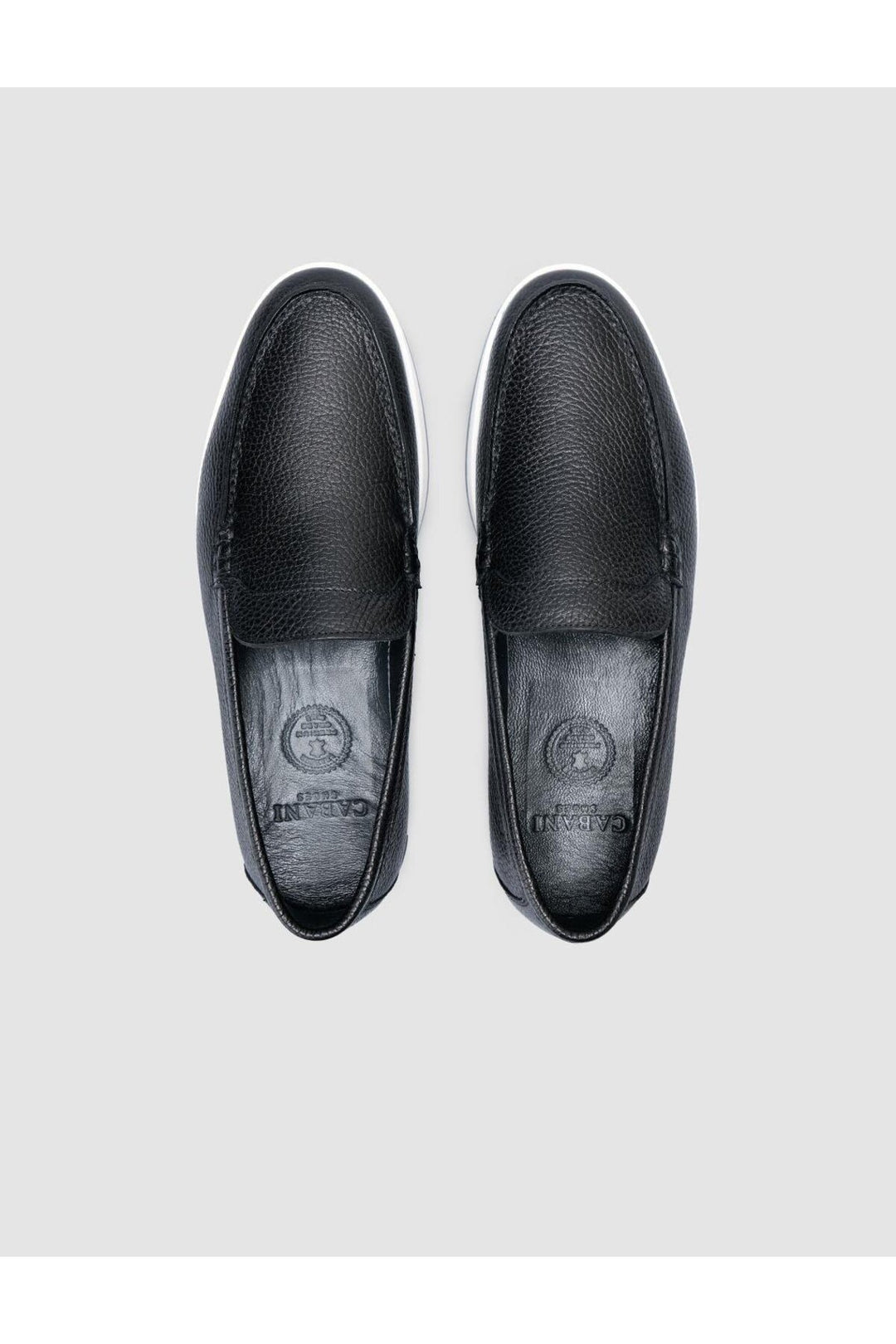 Cabani Shoes %100 Cuir véritable Noir Mocassins pour hommes - Noir