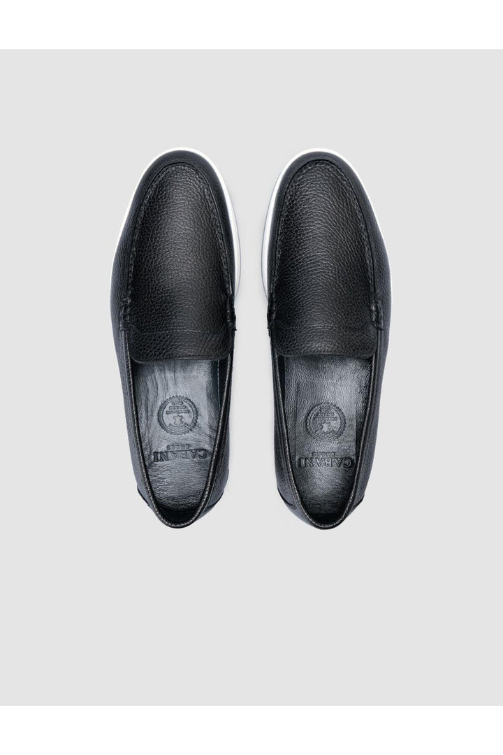 Cabani Shoes %100 Cuir véritable Noir Mocassins pour hommes - Noir