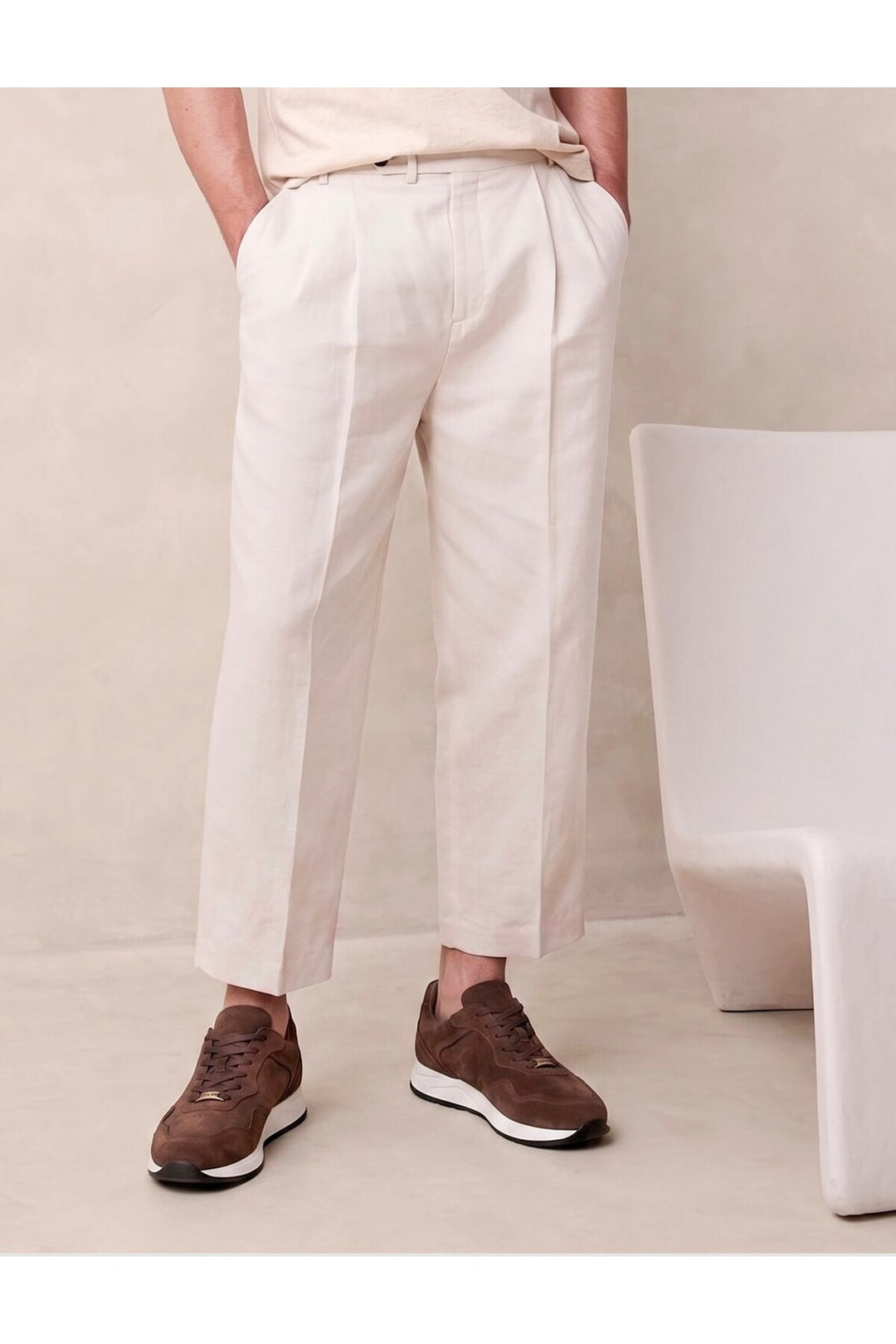 Cabani Shoes Sneakers en cuir suédé véritable pour homme marron - Marron