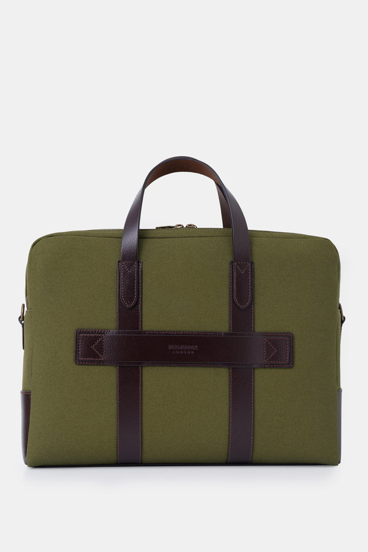 helmbrook Sac pour ordinateur portable Benedict en cuir véritable 15,6"à deux compartiments pour homme