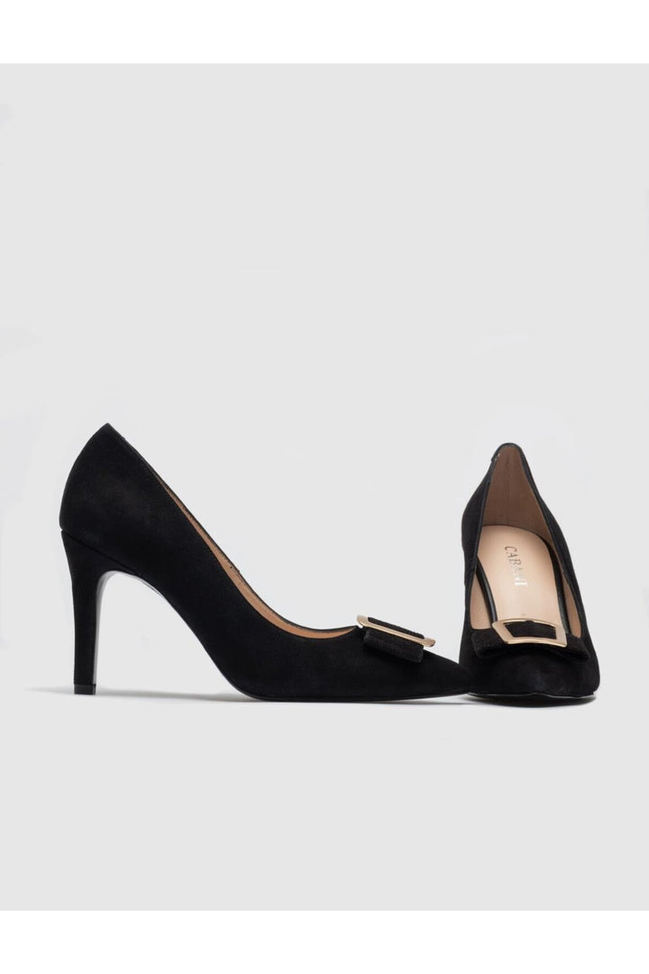 Cabani Shoes Chaussures à talons pour femmes en cuir véritable noires - Multicolore