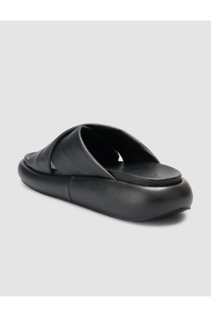 Cabani Shoes %100 Cuir véritable Sandales noires pour femmes - Noir