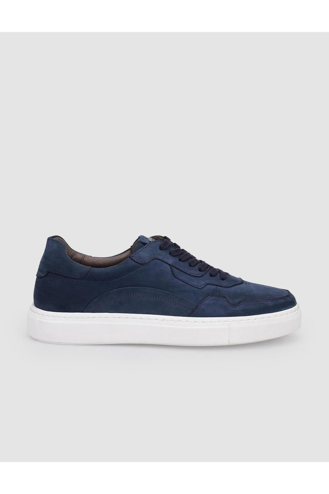 Cabani Shoes Chaussures de sport pour hommes en nubuck bleu marine à lacets - Bleu marine