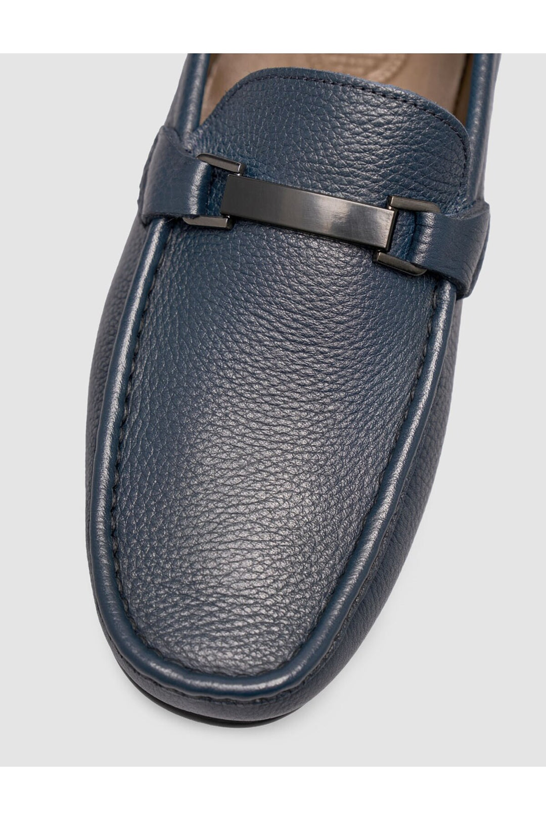 Cabani Shoes Romatas Chaussures en cuir pour hommes à boucle bleu marine loafer - Multicolore