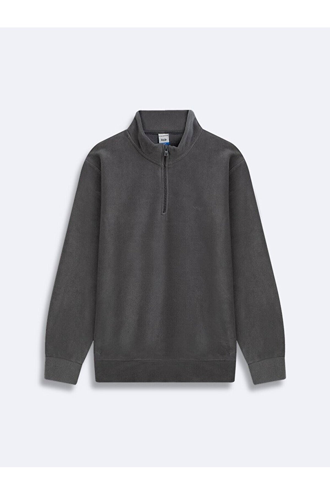 LTB Sweat gris en polaire à demi-fermeture éclair