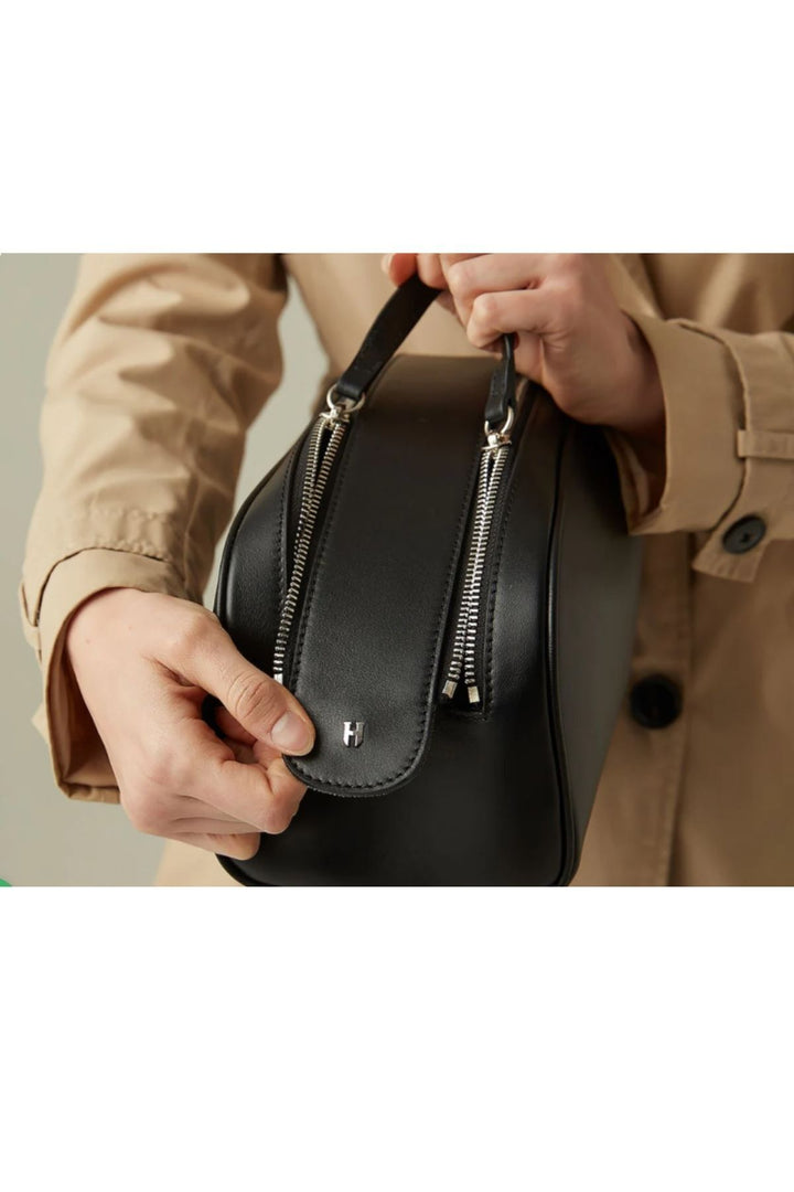 helmbrook Trousse à maquillage de voyage en cuir fait main Winfred
