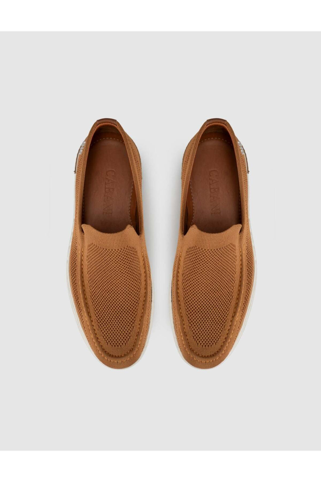 Cabani Shoes Chaussures décontractées pour hommes en tricot à semelle légère couleur moutarde. - Moutarde