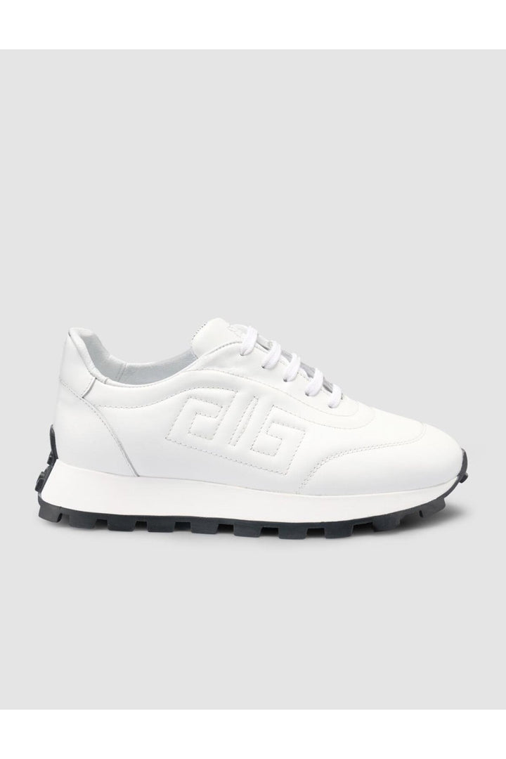 Cabani Shoes 100% Genuine Leather White Women's Sneakers - White