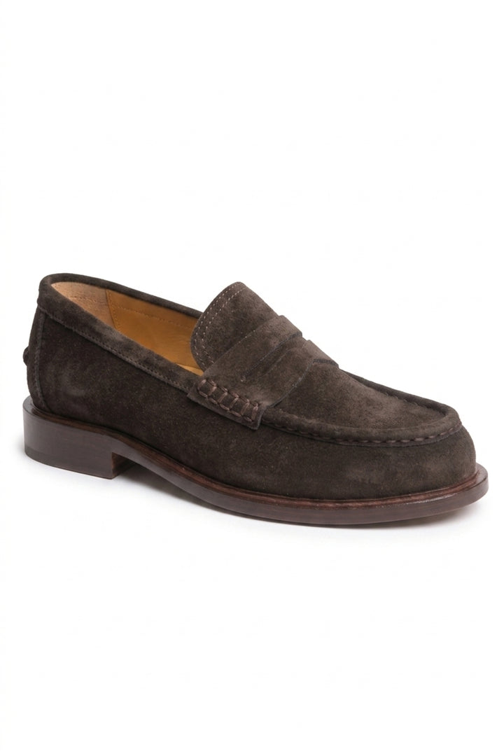 Wavelys Carmen Chaussures en cuir suédé véritable marron élégantes et confortables pour l'école et le travail. - Marron