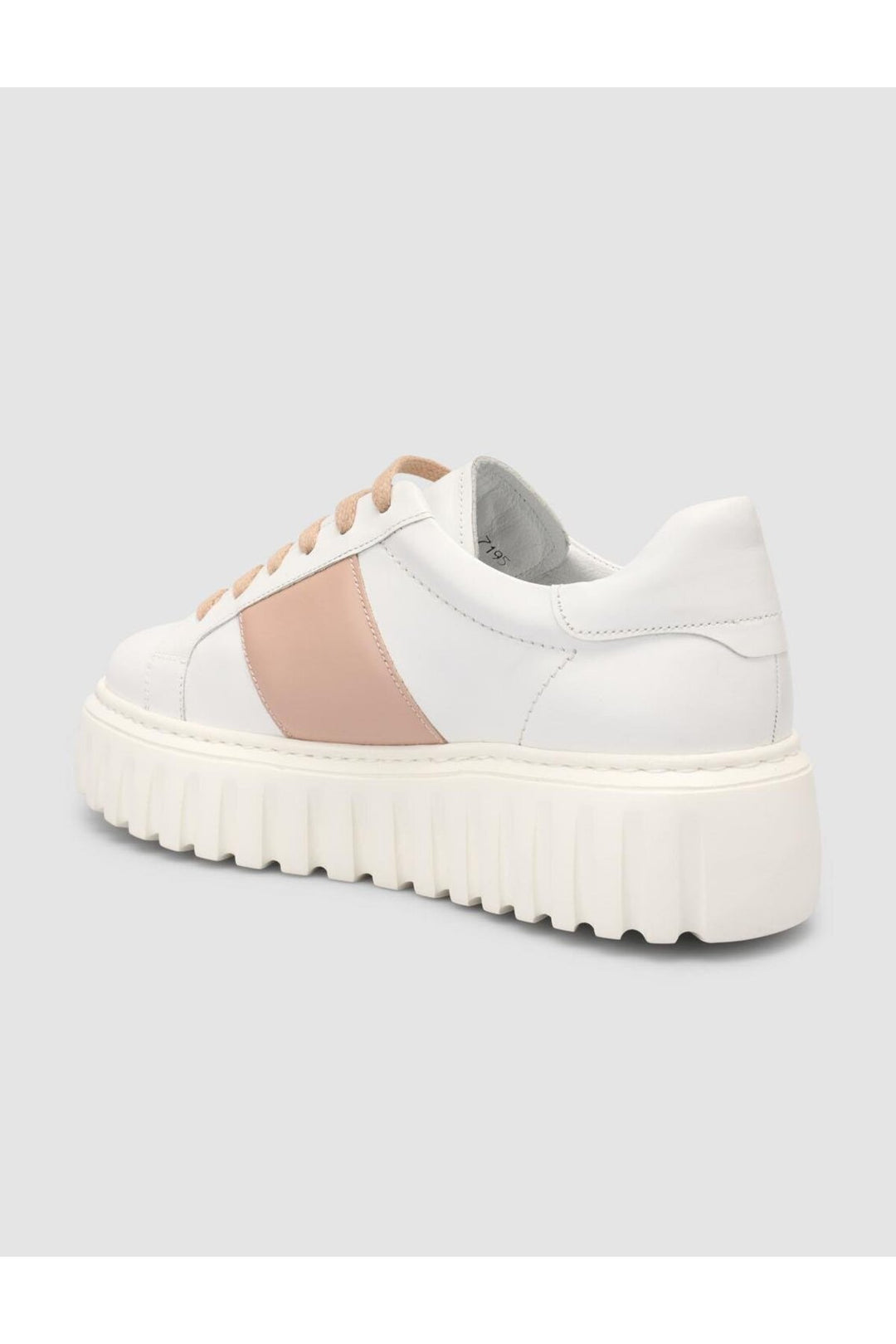 Cabani Shoes MonaMae 100% Cuir Véritable Blanc - Blanc / Poudre