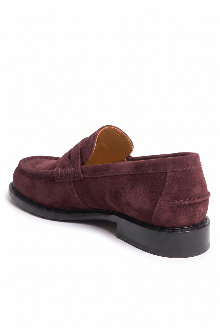 Wavelys Carmen Bordeaux Chaussures élégantes et confortables en cuir suédé véritable pour l'école et le travail au quotidien - Bordeaux
