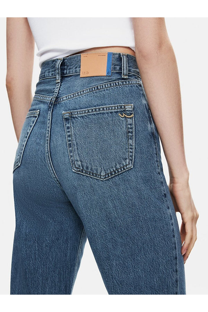 LTB Vıonne H Pantalon en Jean à Taille Haute et Jambes Larges - karişik_55966