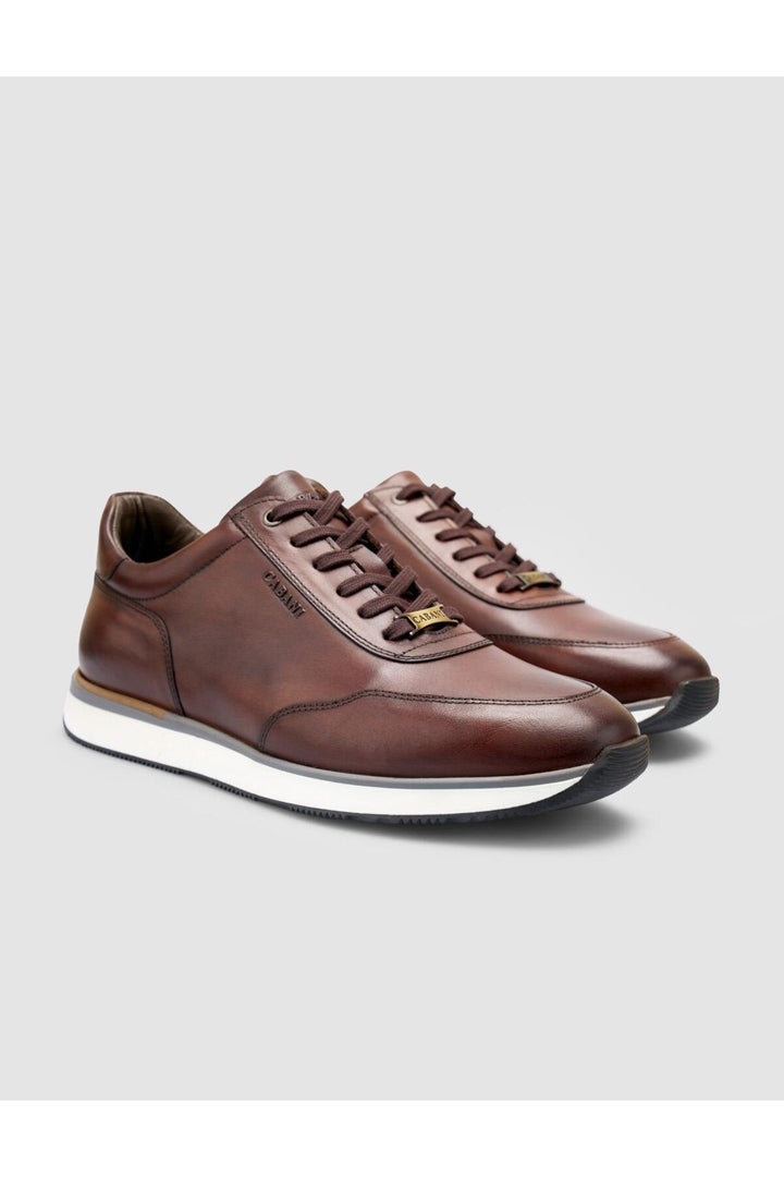 Cabani Shoes %100 Cuir Véritable Chaussures de Sport pour Hommes à Lacets Marron - Marron