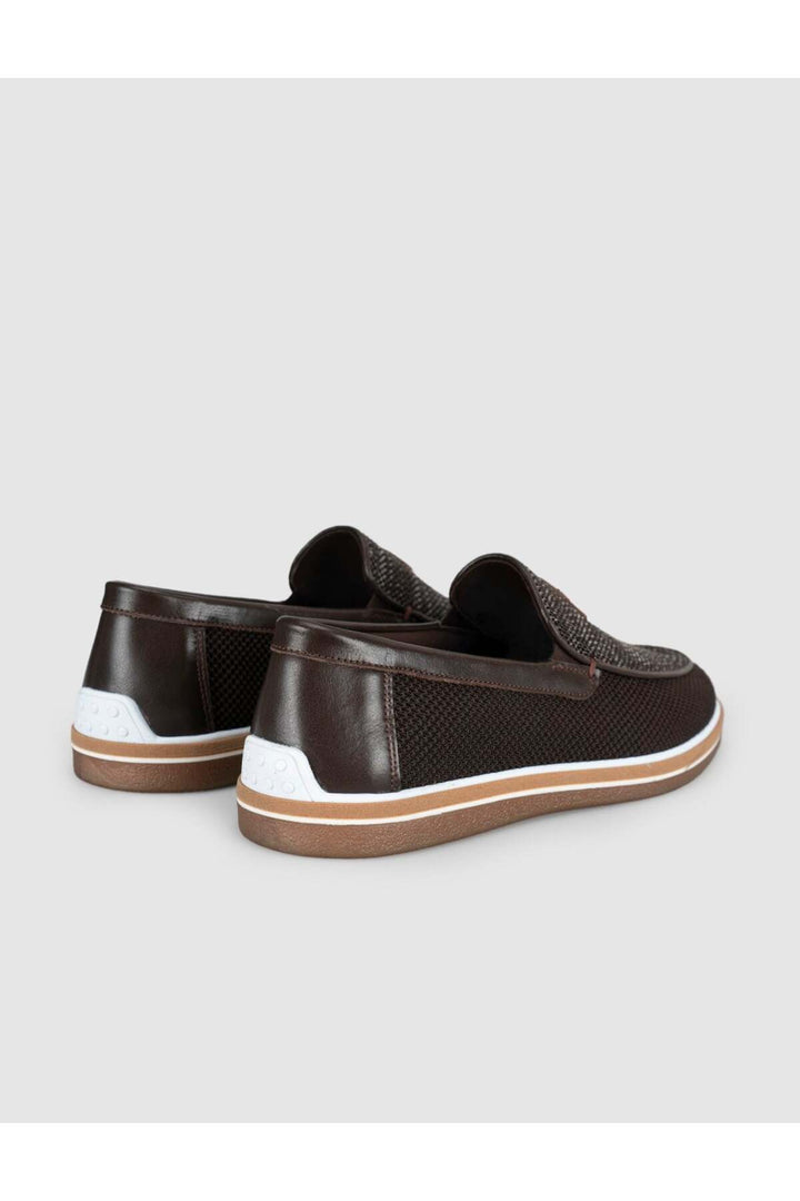 Cabani Shoes Chaussures pour hommes en tricot loafer marron - Marron
