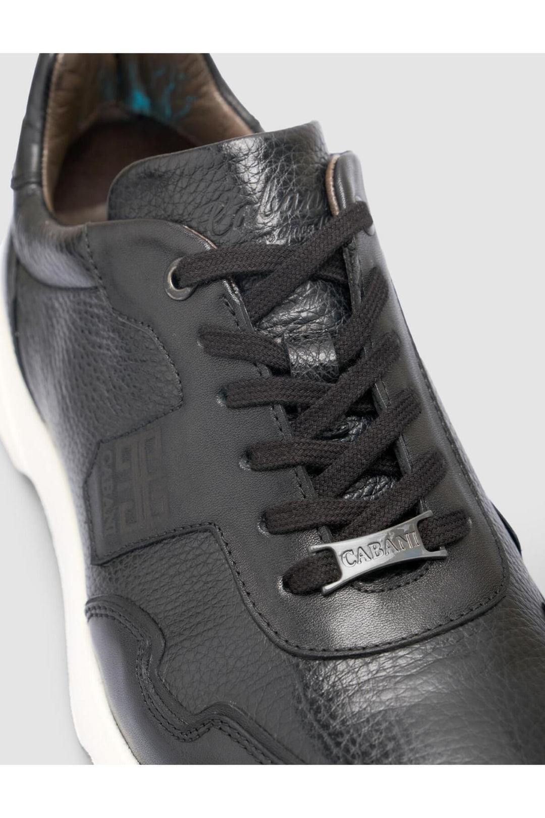 Cabani Shoes %100 Cuir véritable Chaussures de sport pour hommes noires - Noir