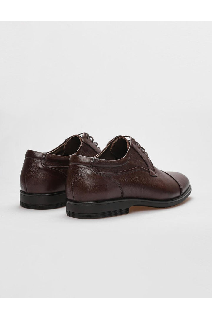 Cabani Shoes Chaussures de ville pour hommes en cuir véritable marron à lacets - Marron