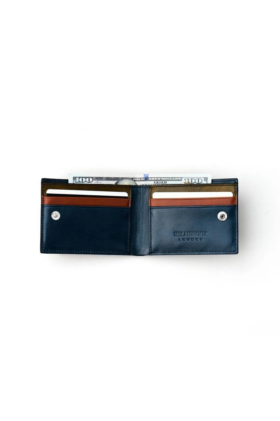 Helmbrook Portefeuille en cuir véritable pour homme Design de poche Multi-Baie RFID Protégé Rigby Bordeaux Bleu Marine