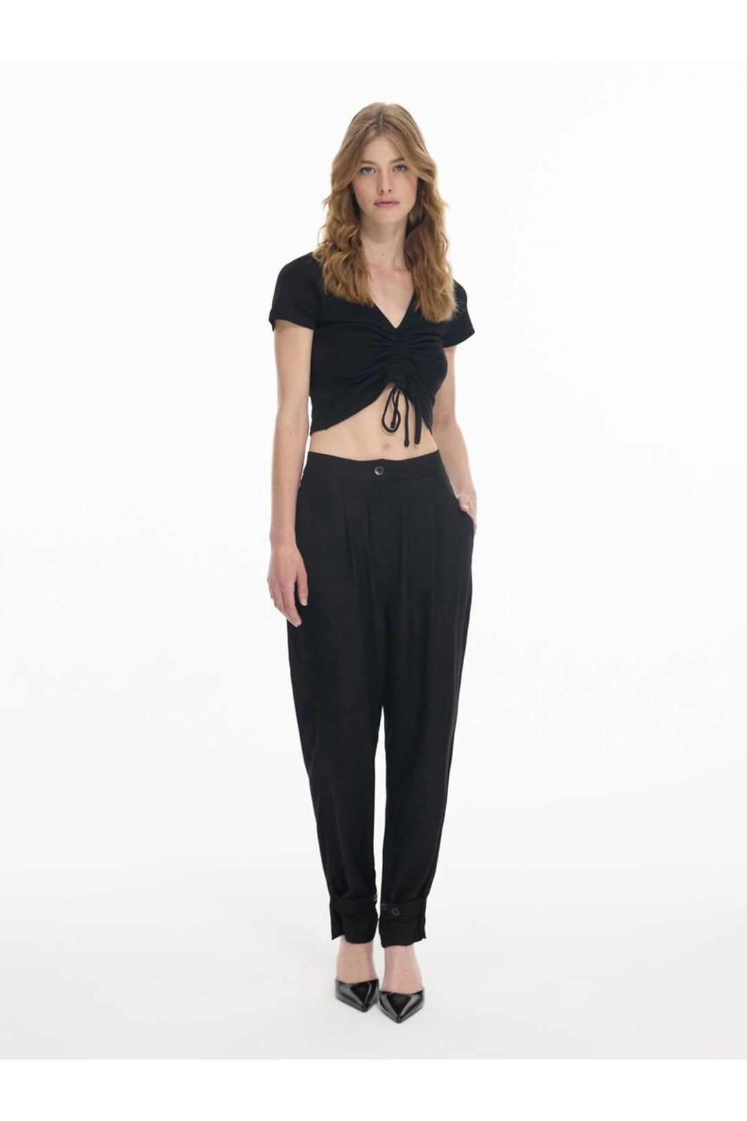 LTB Pantalon noir régulier uni