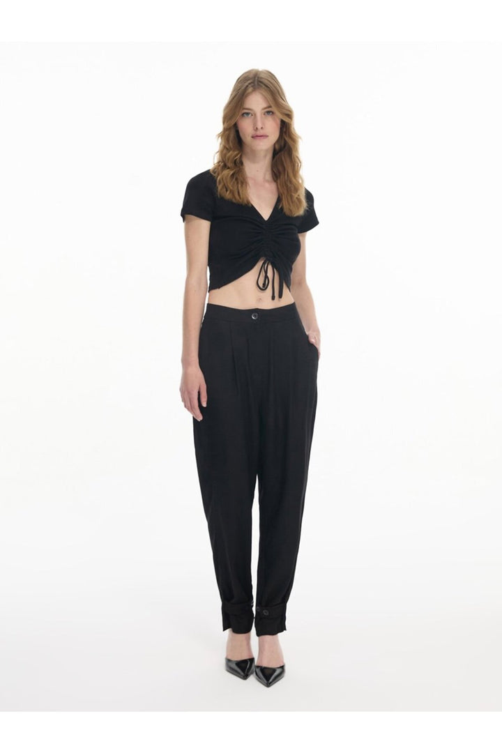 LTB Pantalon noir régulier uni
