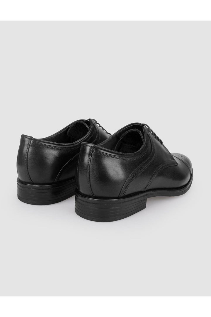 Cabani Shoes Chaussures classiques pour hommes en cuir véritable noir à lacets 100% - Multicolore