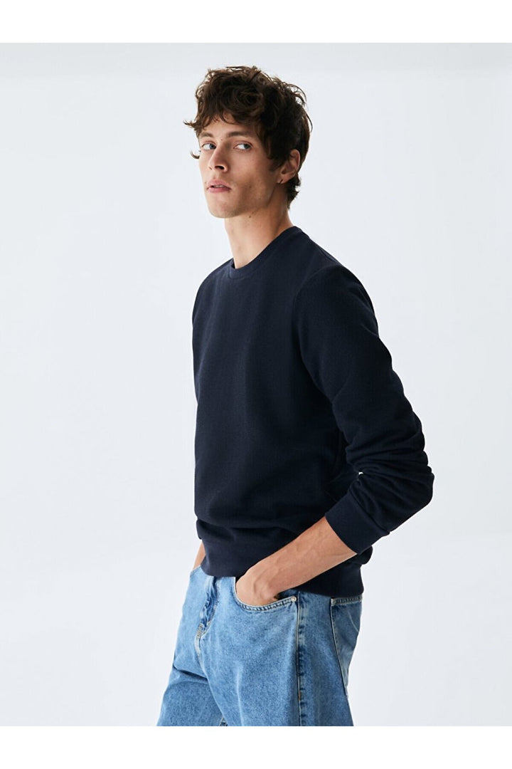 LTB Sweat ras du cou bleu marine