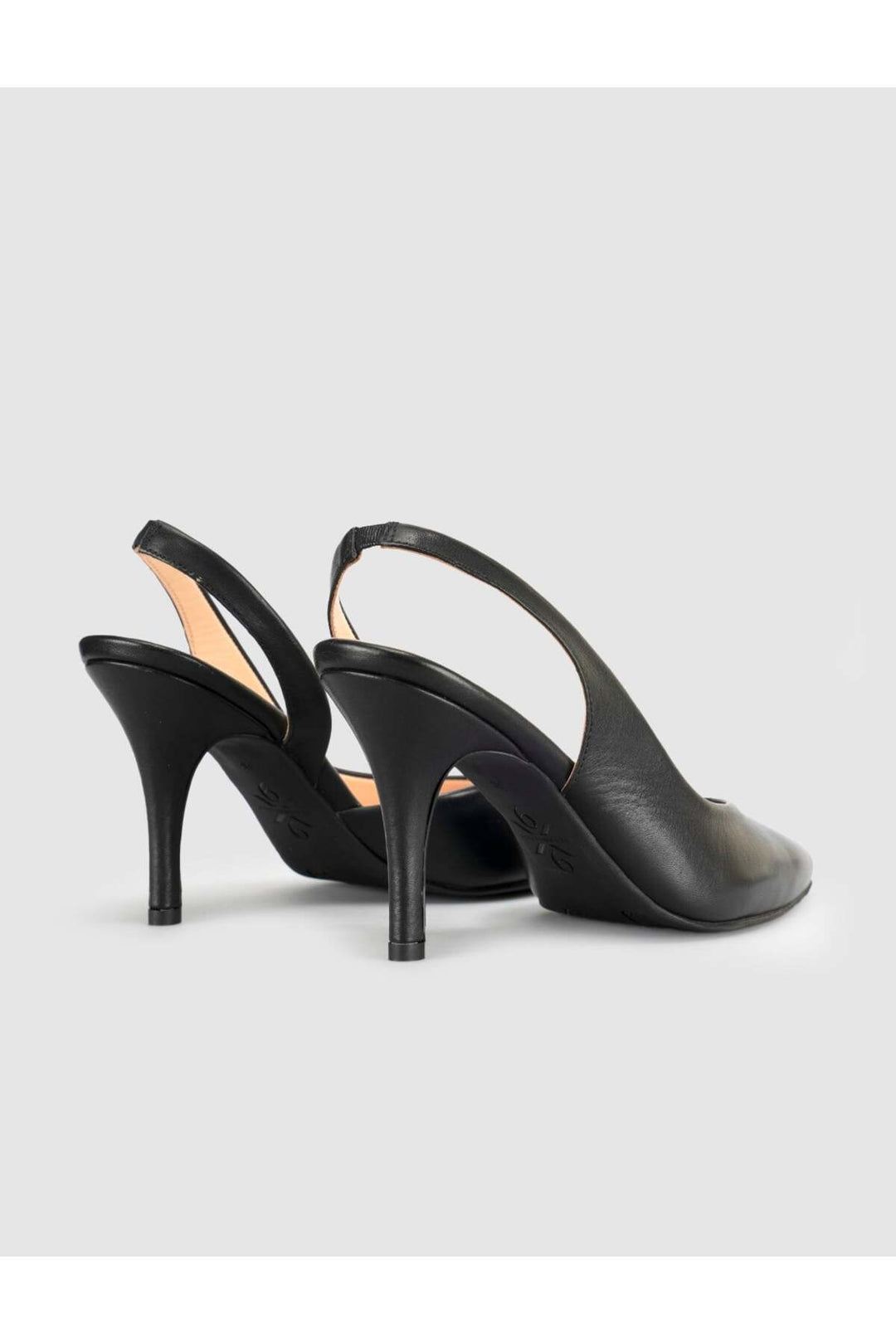 Cabani Shoes Escarpins Slingback en cuir suédé véritable pour femmes en noir - Noir