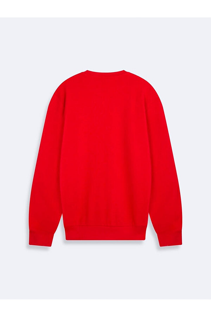 LTB Sweat-shirt rouge à manches longues et col en O