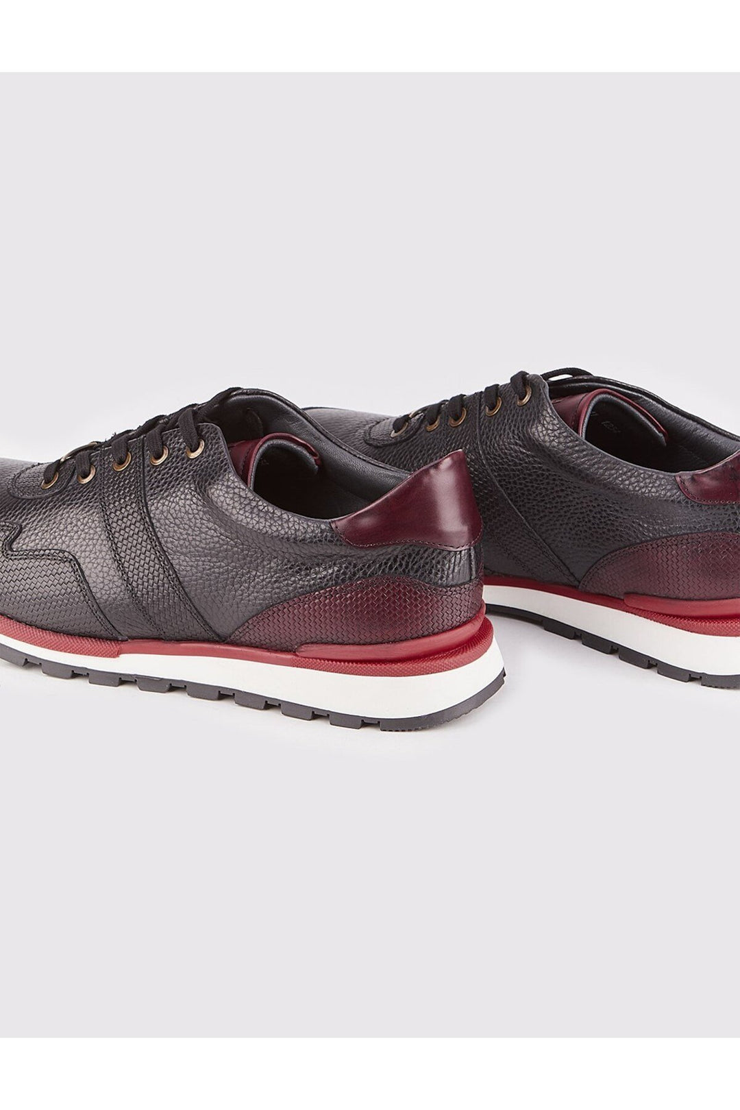 Cabani Shoes Chaussures de ville pour hommes en cuir véritable noires à lacets - Noir