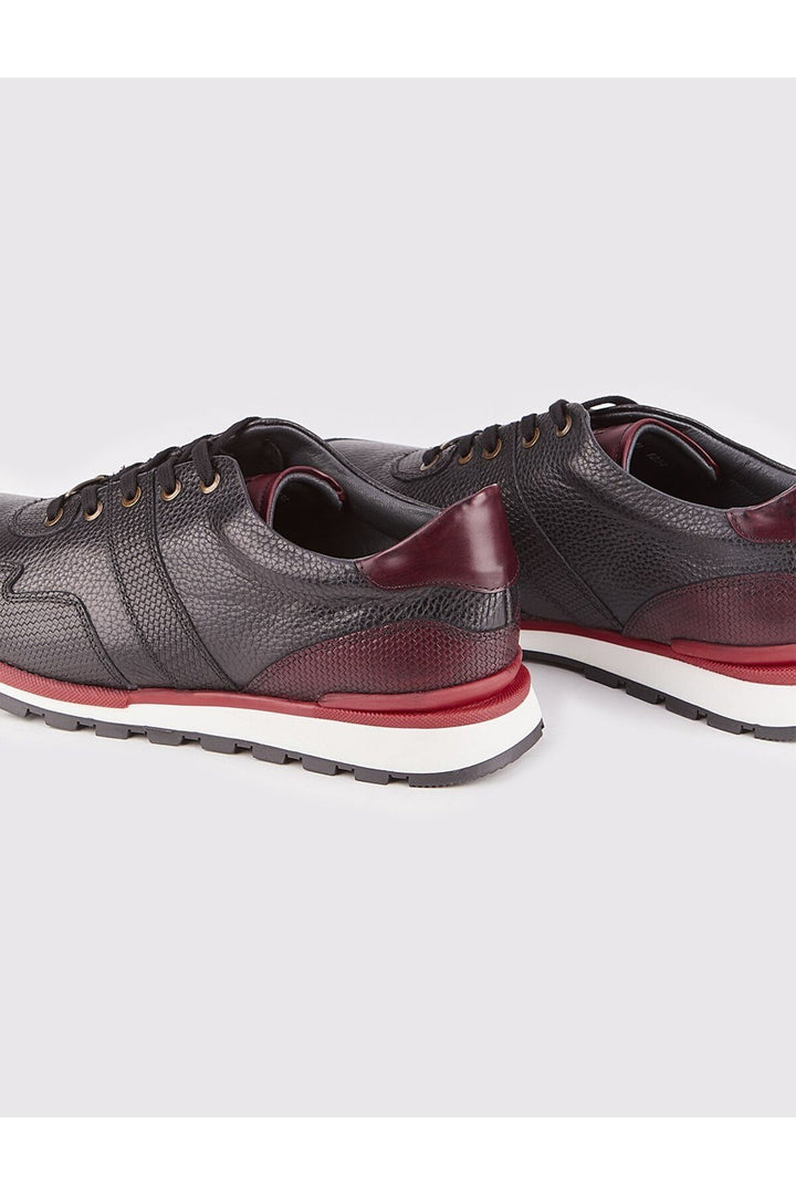Cabani Shoes Chaussures de ville pour hommes en cuir véritable noires à lacets - Noir